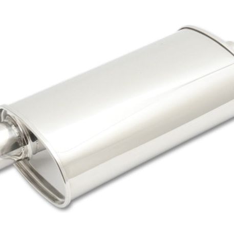 Vibrant StreetPower Oval Muff 5in x 9in x 15in long body 3in inlet I.D. x 3in outlet Offset-Center-Muffler-Vibrant-VIB1107-SMINKpower Performance Parts