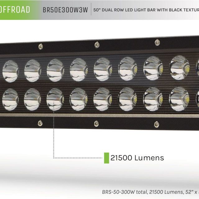 DV8 Offroad BRS Pro Series 50in Light Bar 300W Flood/Spot 3W LED - Black