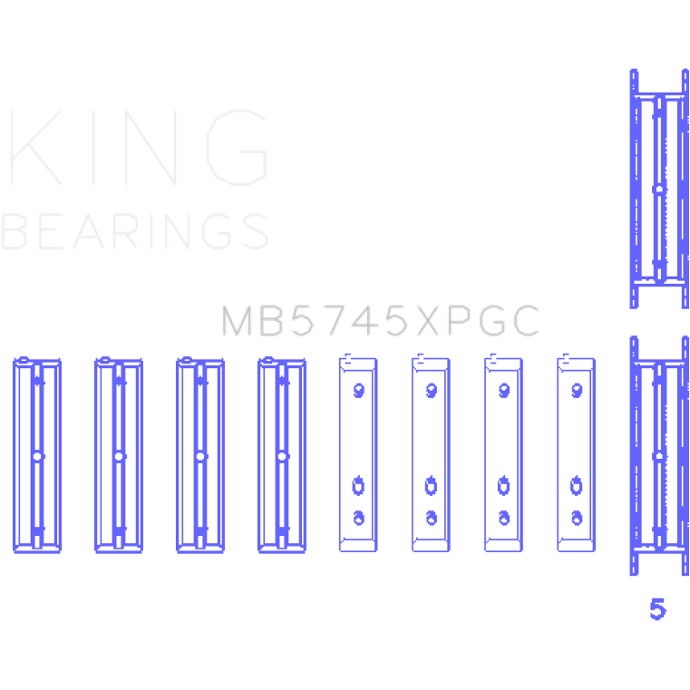 King Subaru FA20/Toyota 4U-GSE (Size .026) pMaxKote Performance Main Bearing Set-Bearings-King Engine Bearings-KINGMB5745XPGC.026-SMINKpower Performance Parts