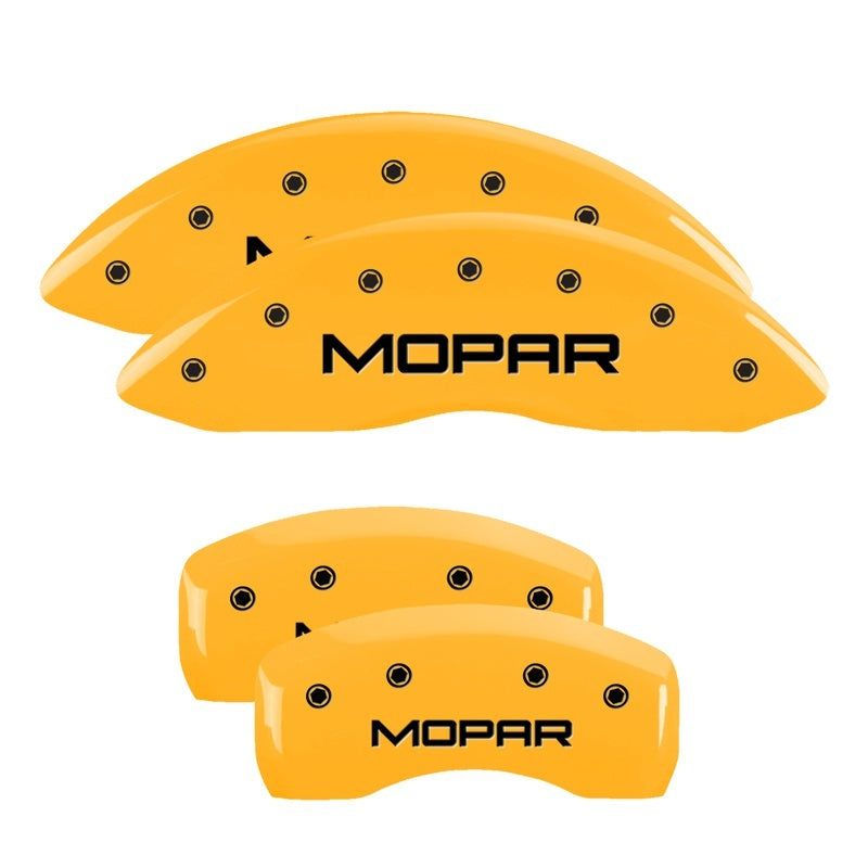 MGP 4 Caliper Covers Engraved Front & Rear C5/Corvette Yellow finish black ch-Caliper Covers-MGP-MGP13007SCV5YL-SMINKpower Performance Parts