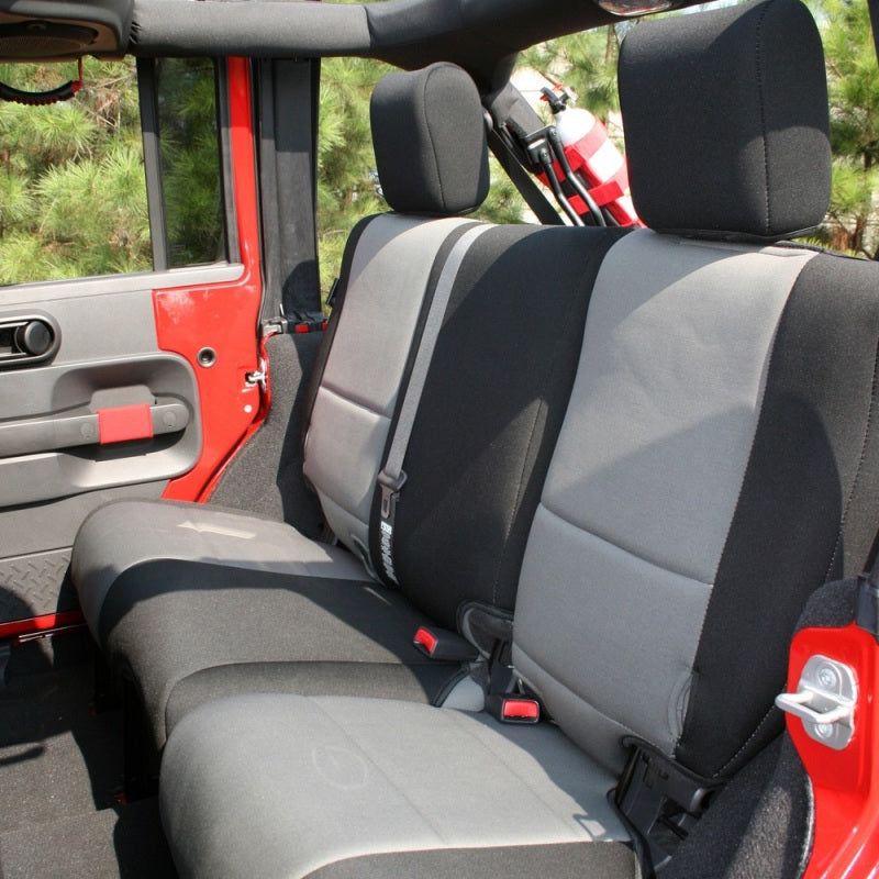 Rugged Ridge Seat Cover Kit Black/Gray 11-18 Jeep Wrangler JK 4dr-Seat Covers-Rugged Ridge-RUG13297.09-SMINKpower Performance Parts