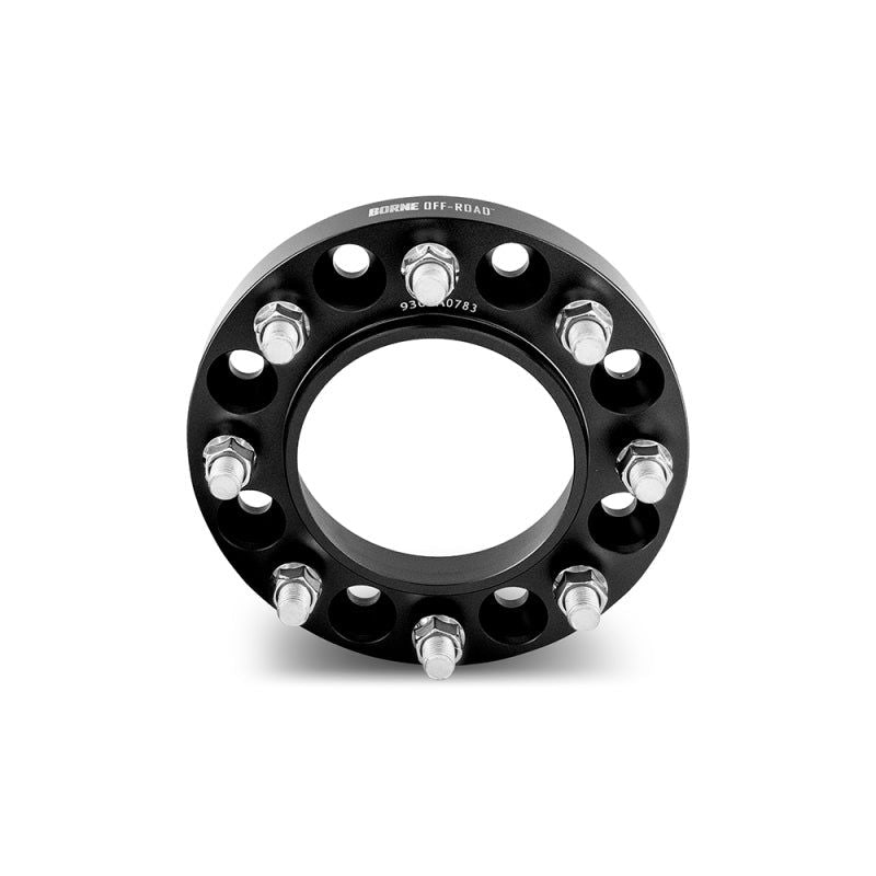 Mishimoto Borne Off-Road Wheel Spacers 8x180 124.1 45 M14 Black-Wheel Spacers & Adapters-Mishimoto-MISBNWS-009-450BK-SMINKpower Performance Parts