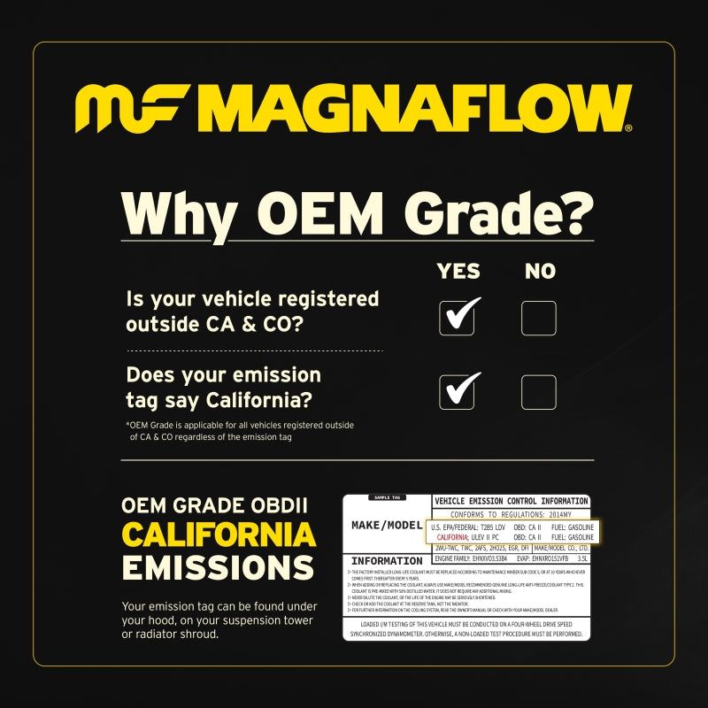 MagnaFlow Conv Univ 2.5 Single O2 Boss-Catalytic Converter Universal-Magnaflow-MAG94036-SMINKpower Performance Parts