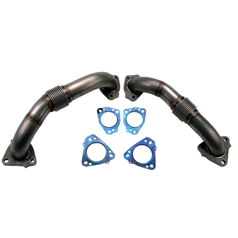 Wehrli 17-24 Chevrolet 6.6L L5P Duramax 2in Stainless Up Pipe Kit w/Gaskets-Connecting Pipes-Wehrli-WCFWCF100624-SMINKpower Performance Parts