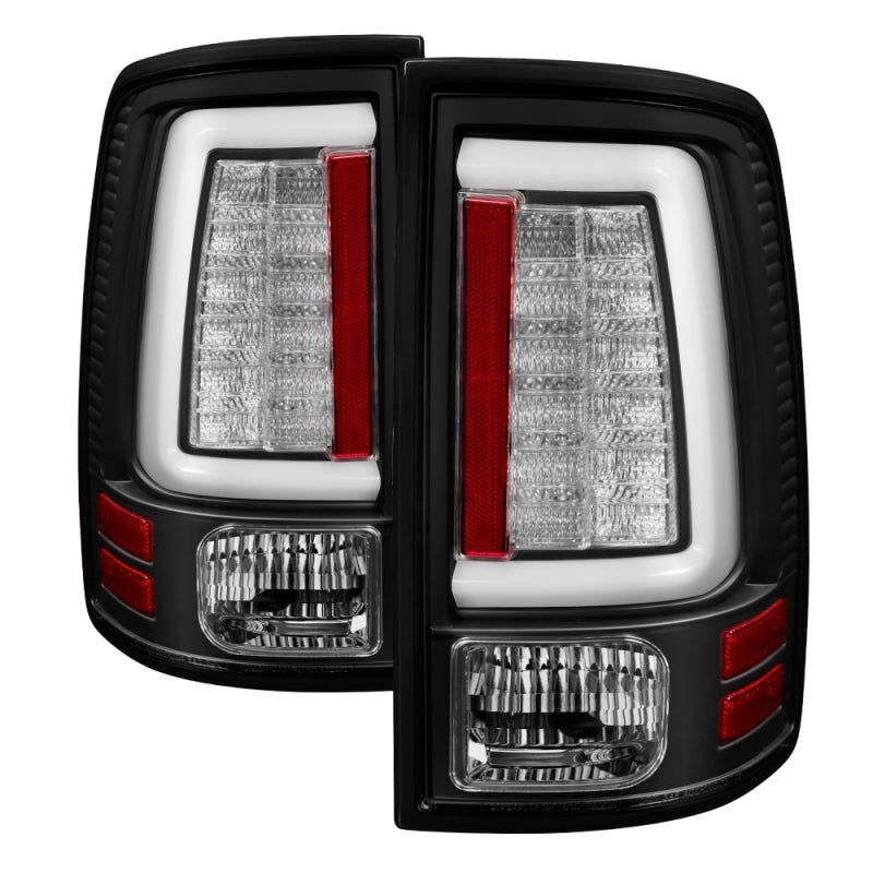 Spyder 09-16 Dodge Ram 1500 Light Bar LED Tail Lights - Black ALT-YD-DRAM09V2-LED-BK