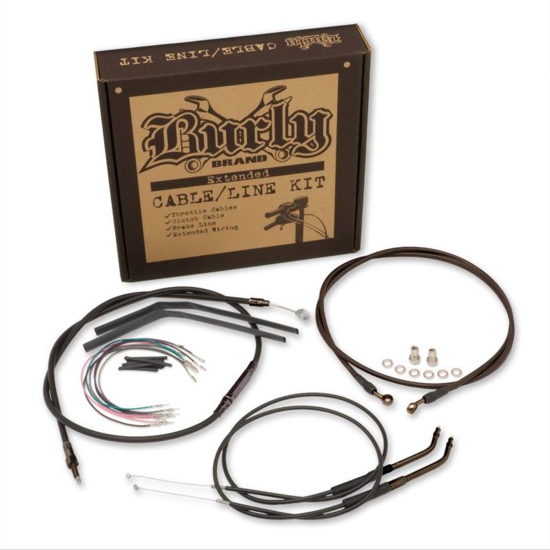 Burly Brand Control Kit 14in Gorilla Bar - Black-Throttle Cable-Burly Brand-BURB30-1071-SMINKpower Performance Parts