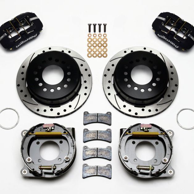 Wilwood Dynapro Low-Profile 11.00in P-Brake Kit Drilled Chevy 12 Bolt 2.75in Off w/ C-Clips-Big Brake Kits-Wilwood-WIL140-11398-D-SMINKpower Performance Parts