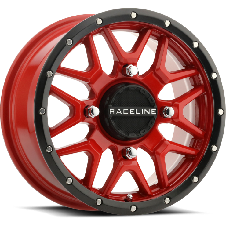Raceline A94R Krank 14x7in / 4x110 BP / 10mm Offset / 83.8mm Bore - Red & Black Lip Wheel-Wheels - Cast-Raceline-RCLA94R-47011+10-SMINKpower Performance Parts
