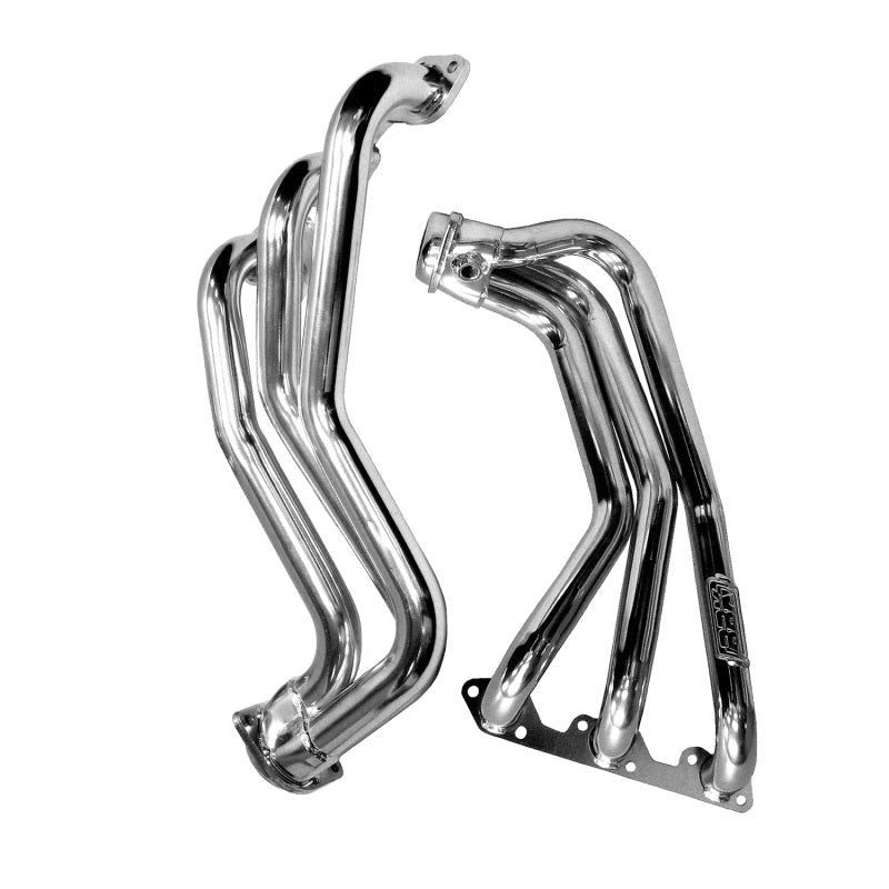 BBK 07-11 Jeep 3.8 V6 Long Tube Exhaust Headers And Y Pipe And Converters - 1-5/8 Silver Ceramic-Headers & Manifolds-BBK-BBK40500-SMINKpower Performance Parts