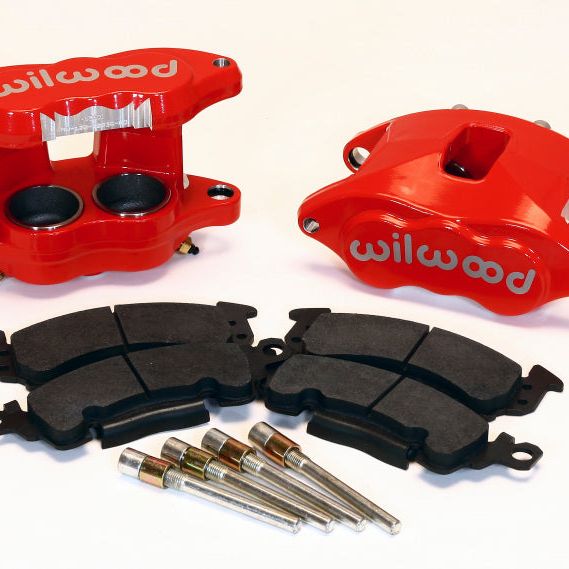 Wilwood D52 Front Caliper Kit - Red 2.00 / 2.00in Piston 1.28in Rotor-Big Brake Kits-Wilwood-WIL140-11290-R-SMINKpower Performance Parts
