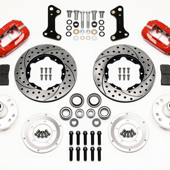 Wilwood Forged Dynalite Front Kit 11.00in Drill-Red 67-69 Camaro 64-72 Nova Chevelle-Big Brake Kits-Wilwood-WIL140-10996-DR-SMINKpower Performance Parts
