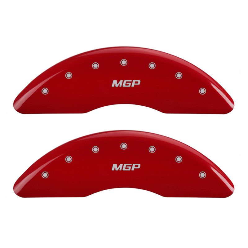 MGP 4 Caliper Covers Engraved Front & Rear MGP Red finish silver ch-Caliper Covers-MGP-MGP22209SMGPRD-SMINKpower Performance Parts