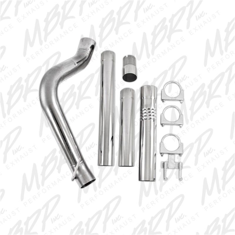 MBRP 2008-2010 Ford F250/350/450 6.4L 4in Filter Back Single No Tip Exhaust System-DPF Back-MBRP-MBRPS6242SLM-SMINKpower Performance Parts