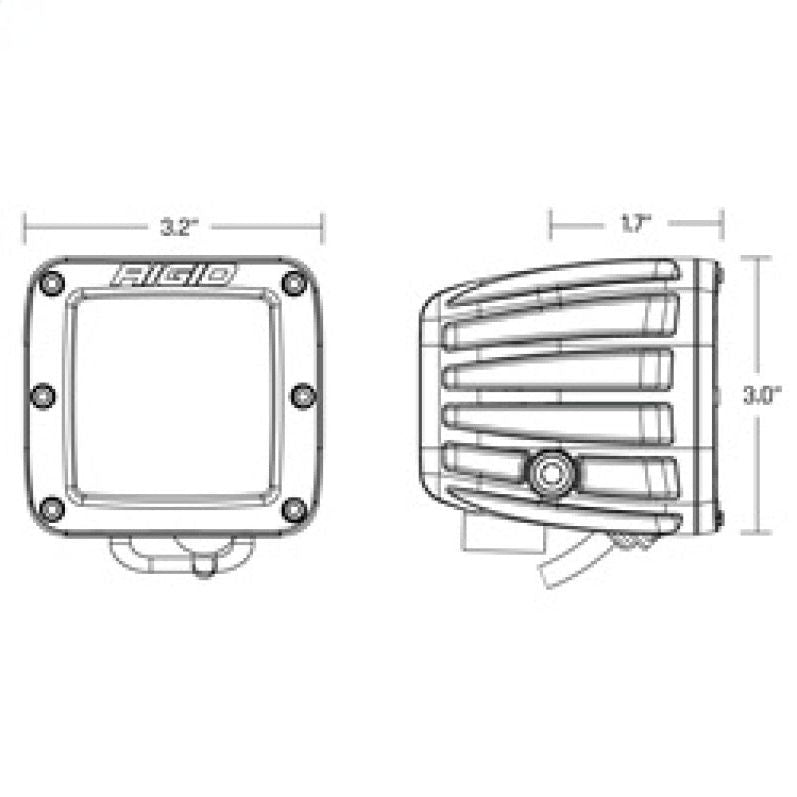 Rigid Industries Protective Polycarbonate Cover - Dually/D2 - Yellow-Light Covers and Guards-Rigid Industries-RIG201933-SMINKpower Performance Parts