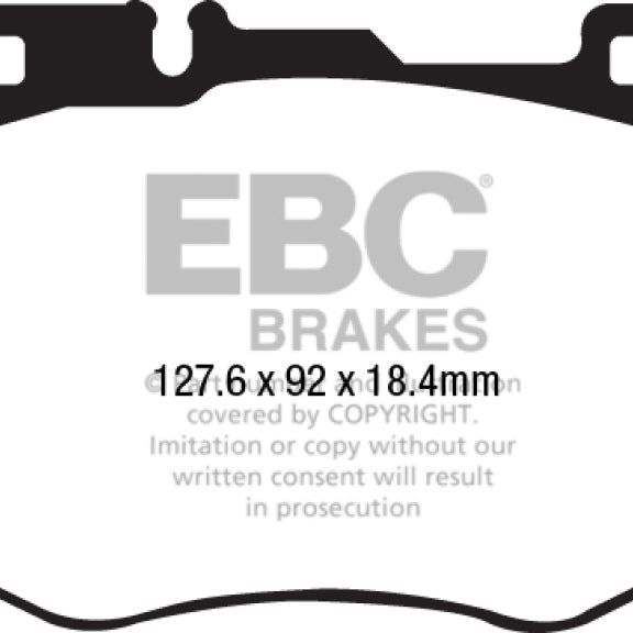 EBC 15-16 Mercedes-Benz C400 (W205) 3.0 Twin Turbo 4-Matic Yellowstuff Front Brake Pads