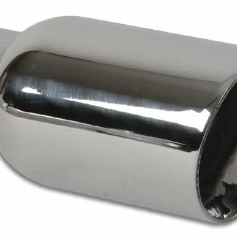 Vibrant 2.5in ID Single 4in OD Round SS Exhaust Tip (Double Wall Angle Cut)-Tips-Vibrant-VIB1269-SMINKpower Performance Parts