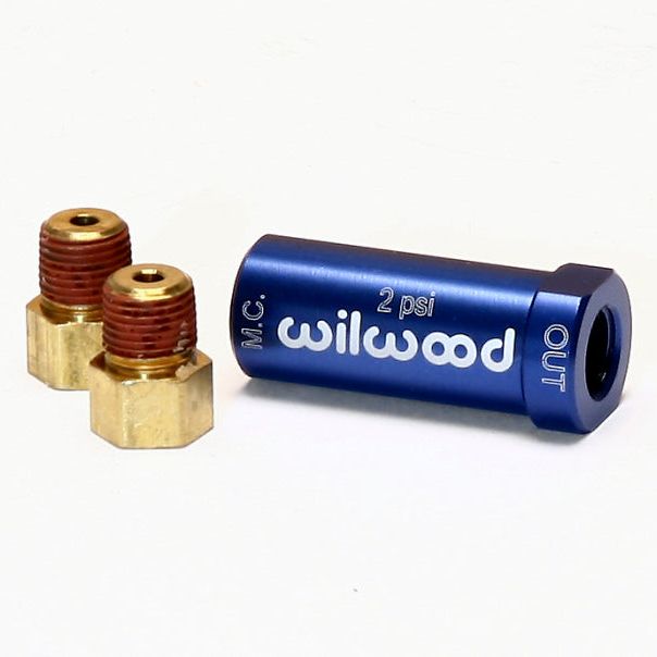 Wilwood Residual Pressure Valve - New Style w/ Fittings - 2# / Blue-Brake Hardware-Wilwood-WIL260-13783-SMINKpower Performance Parts