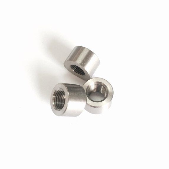 Ticon Industries 1/8in NPT Titanium Sensor Bung 1.5in to 5in Tubing - Coped End-Bungs-Ticon-TIC104-00400-6000-SMINKpower Performance Parts