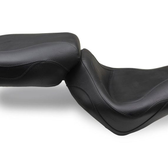 Mustang 04-09 Honda VTX1300C Sport Touring 2PC Seat - Black-Two-Piece Motorcycle Seats-Mustang Motorcycle-MMP75651-SMINKpower Performance Parts