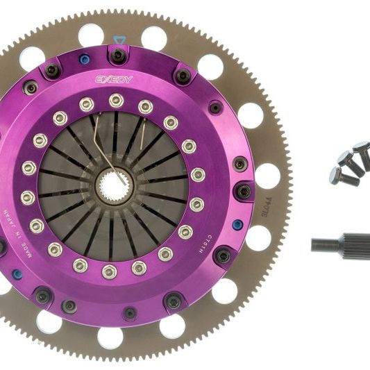Exedy 96-16 Ford Mustang V8 4.6L/5.0L Hyper Twin Cerametallic Clutch Sprung Disc Push Type Cover-Clutch Kits - Multi-Exedy-EXEET03XD-SMINKpower Performance Parts