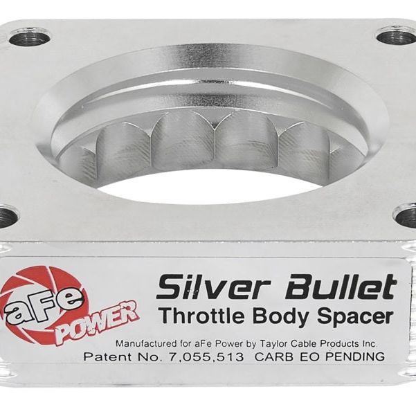 aFe Silver Bullet Throttle Body Spacer 03-06 Nissan 350Z V6 3.5L (VQ35DE)-Throttle Body Spacers-aFe-AFE46-36008-SMINKpower Performance Parts