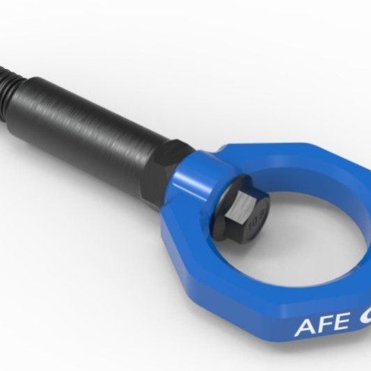 aFe Control Front Tow Hook Blue BMW F-Chassis 2/3/4/M-Other Body Components-aFe-AFE450-502001-L-SMINKpower Performance Parts