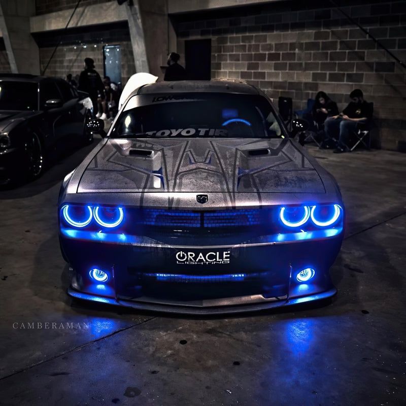 Oracle 08-14 Dodge Challenger Dynamic Surface Mount Headlight/Fog Light Halo Kit COMBO - ColorSHIFT-Fog Lights-ORACLE Lighting-ORL1458-332-SMINKpower Performance Parts