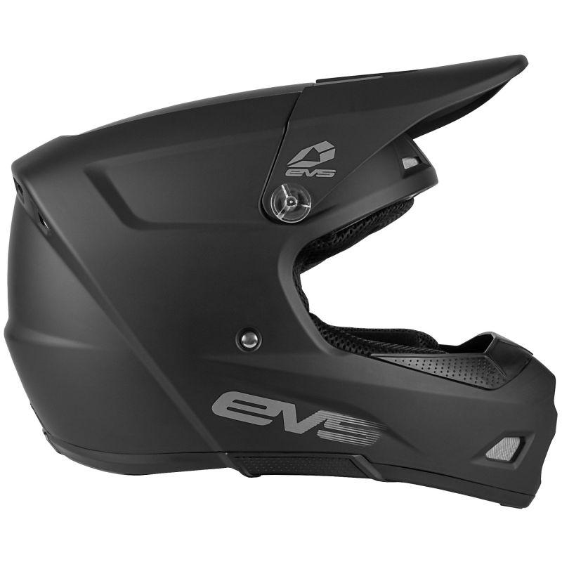 EVS T3 Solid Helmet Matte Black Youth - Large-Helmets and Accessories-EVS-EVSHE21T3S-BK-L-SMINKpower Performance Parts