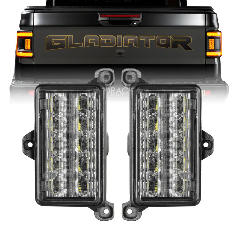 Oracle Lighting Jeep Gladiator JT Dual Function Reverse LED Module Flush Tail Light - Amber/White-Tail Lights-ORACLE Lighting-ORL5915-JT-023-SMINKpower Performance Parts