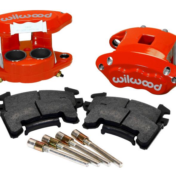 Wilwood D154 Front Caliper Kit - Red 1.62 / 1.62in Piston 1.04in Rotor-Big Brake Kits-Wilwood-WIL140-12099-R-SMINKpower Performance Parts
