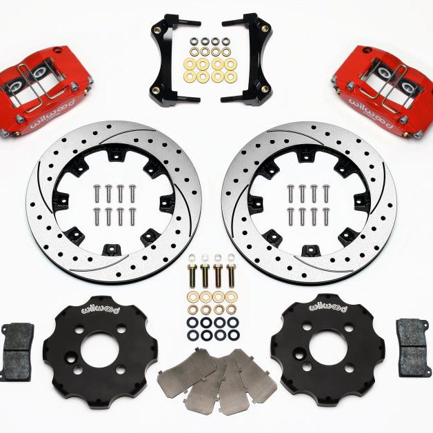 Wilwood Dynapro Radial Front Kit 12.19in Drilled Red Mini Cooper-Big Brake Kits-Wilwood-WIL140-8528-DR-SMINKpower Performance Parts