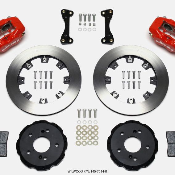 Wilwood Forged Dynalite Front Hat Kit 12.19in Red 02-06 Acura RSX-5 Lug-Big Brake Kits-Wilwood-WIL140-7014-R-SMINKpower Performance Parts