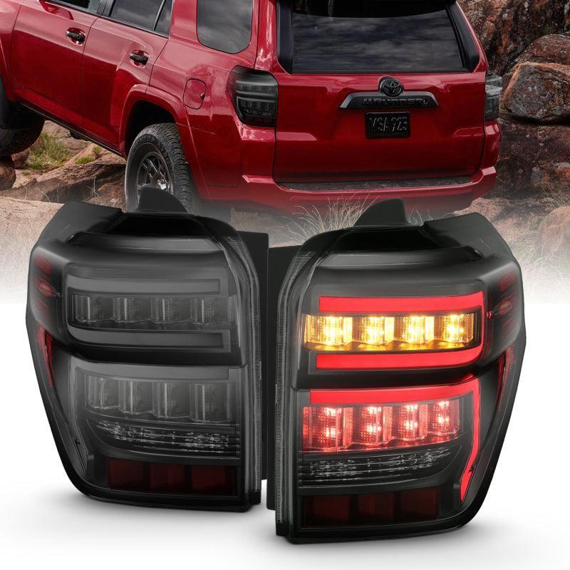 ANZO 2014-2020 Toyota 4Runner T.L Black Housing Smoke Lens Red Light Bar W/Sequential - SMINKpower Performance Parts ANZ311312 ANZO