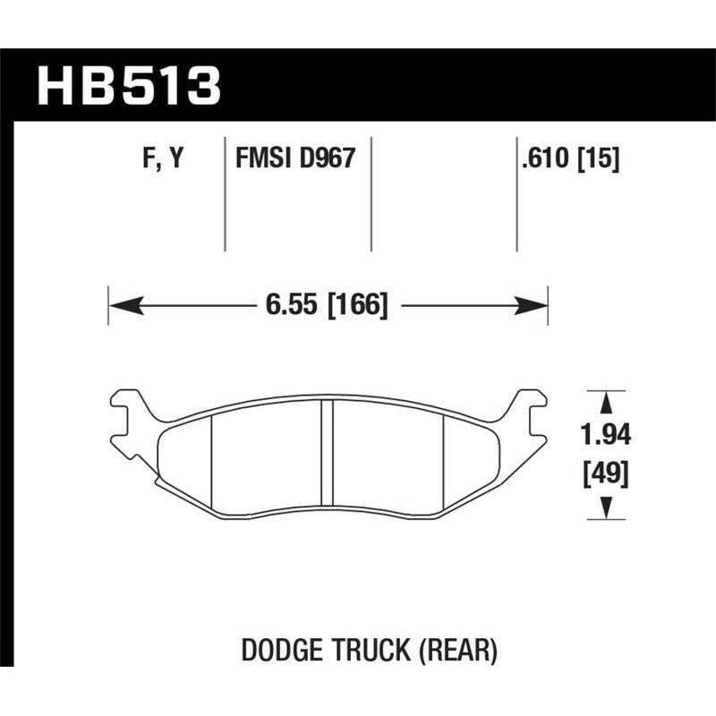 Hawk LTS Street Brake Pads - SMINKpower Performance Parts HAWKHB513Y.610 Hawk Performance