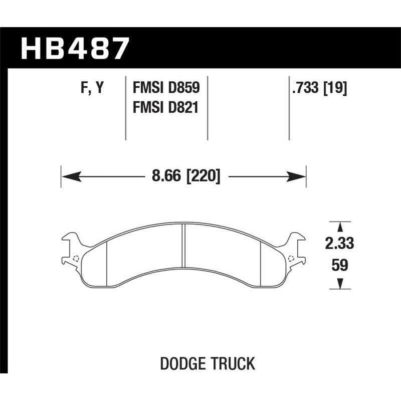 Hawk LTS Street Brake Pads - SMINKpower Performance Parts HAWKHB487Y.733 Hawk Performance