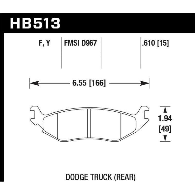 Hawk LTS Street Brake Pads - SMINKpower Performance Parts HAWKHB513Y.610 Hawk Performance