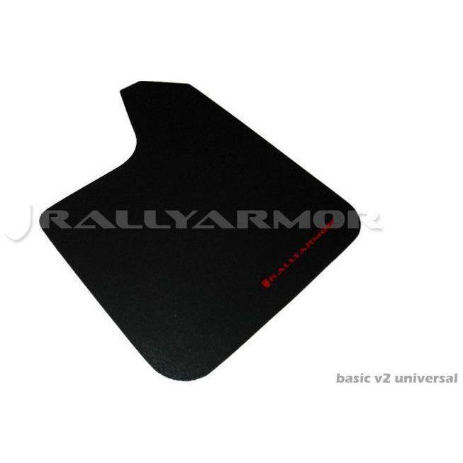 Rally Armor Universal fitment (no hardware) Basic Black Mud Flap w/ Red Logo - SMINKpower Performance Parts RALMF12-BAS-RD Rally Armor