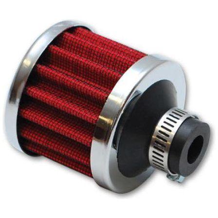 Vibrant Crankcase Breather Filter w/Chrome Cap 2 1/8in 55mm Cone ODx2 5/8in 68mm Tallx1/2in 12mm ID - SMINKpower Performance Parts VIB2167 Vibrant