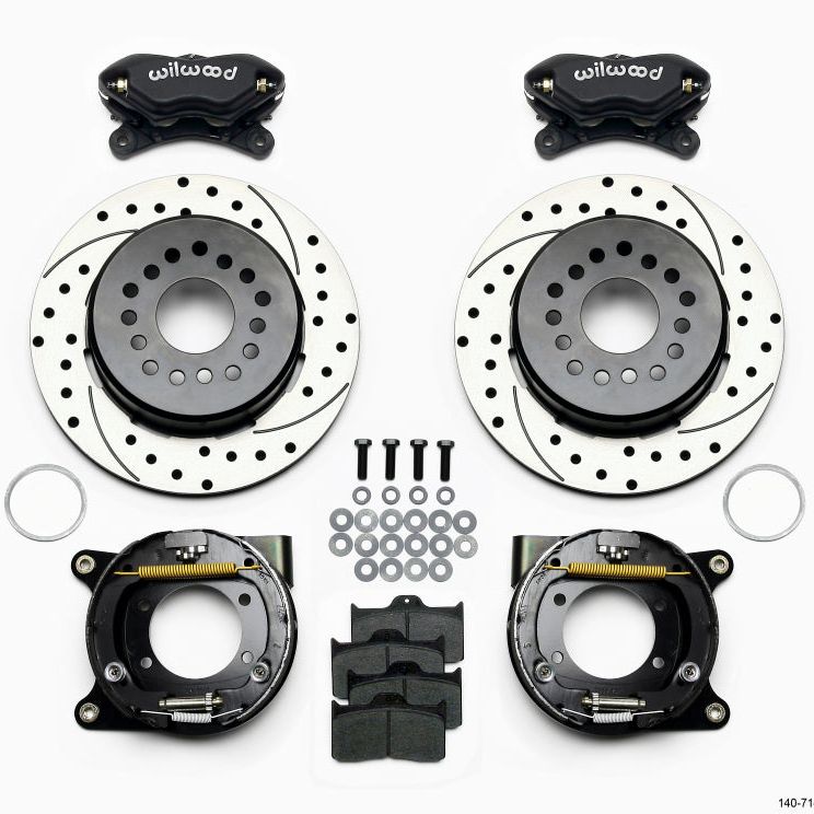 Wilwood Forged Dynalite P/S Park Brake Kit Drilled Chevy 12 Bolt w/ C-Clips-Big Brake Kits-Wilwood-WIL140-7141-D-SMINKpower Performance Parts