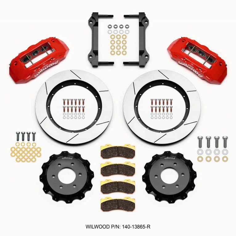 Wilwood TX6R Front Kit 15.50in Red 2010-Up Ford F150 (6 lug)-Big Brake Kits-Wilwood-WIL140-13865-R-SMINKpower Performance Parts