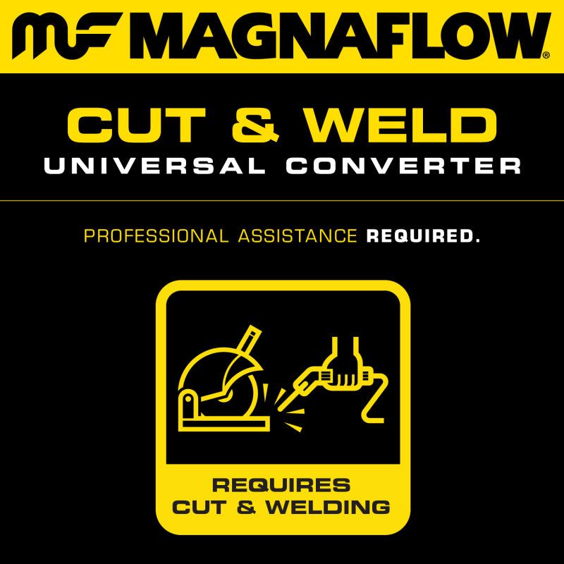 MagnaFlow Conv Univ 3 W/Single O2 Boss-Catalytic Converter Universal-Magnaflow-MAG94139-SMINKpower Performance Parts