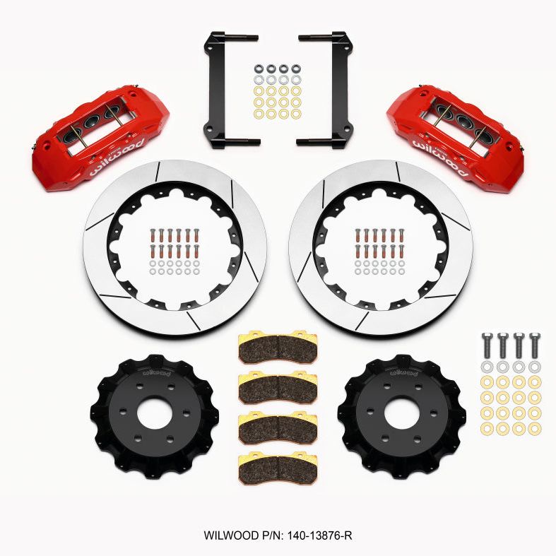 Wilwood TX6R Front Kit 16.00in Red 1999-2014 GM Truck/SUV 1500-Big Brake Kits-Wilwood-WIL140-13876-R-SMINKpower Performance Parts