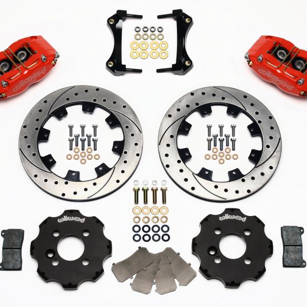 Wilwood Dynapro Radial Front Kit 12.19in Drilled Red Mini Cooper-Big Brake Kits-Wilwood-WIL140-8528-DR-SMINKpower Performance Parts