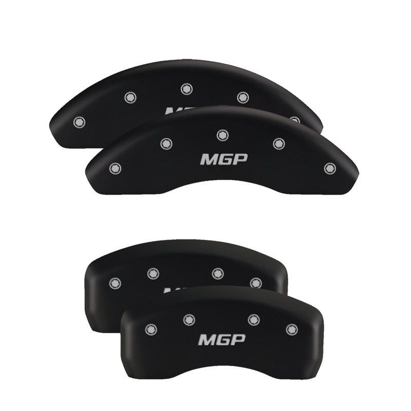 MGP 4 Caliper Covers Engraved Front & Rear Gen 5/Camaro Red finish silver ch-Caliper Covers-MGP-MGP14240SCA5RD-SMINKpower Performance Parts