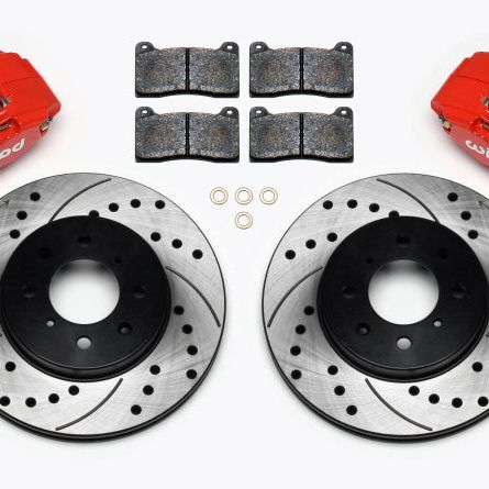 Wilwood DPHA Front Caliper & Rotor Kit Drill Red Honda / Acura w/ 262mm OE Rotor-Big Brake Kits-Wilwood-WIL140-12996-DR-SMINKpower Performance Parts
