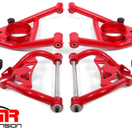 BMR 64-72 A-Body Upper And Lower A-Arm Kit - Red-Control Arms-BMR Suspension-BMRAA033R-SMINKpower Performance Parts