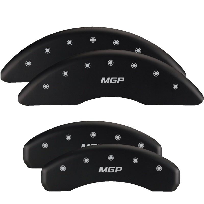 MGP 4 Caliper Covers Engraved Front Gen 5/Camaro Engraved Rear Gen 5/SS Red finish silver ch-Caliper Covers-MGP-MGP14036SCS5RD-SMINKpower Performance Parts