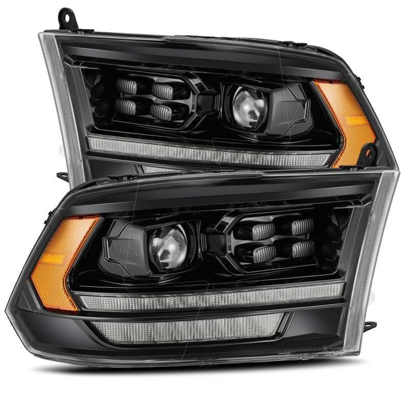 AlphaRex 09-18 Dodge Ram 2500HD LUXX LED Proj Headlights Plank Style Black w/Seq Signal/Smoked DRL-Headlights-AlphaRex-ARX880520-SMINKpower Performance Parts