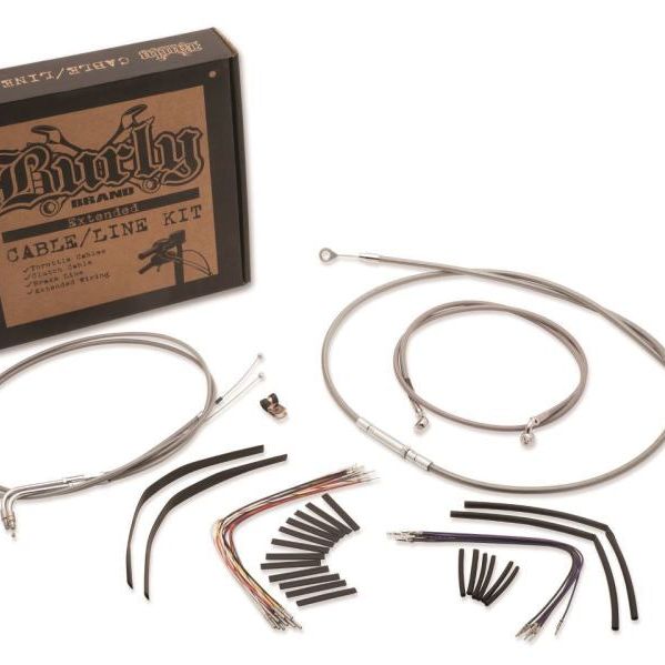 Burly Brand Control Kit 18in Gorla / 19in Louie Bar - Stainless Steel-Throttle Cable-Burly Brand-BURB30-1129-SMINKpower Performance Parts