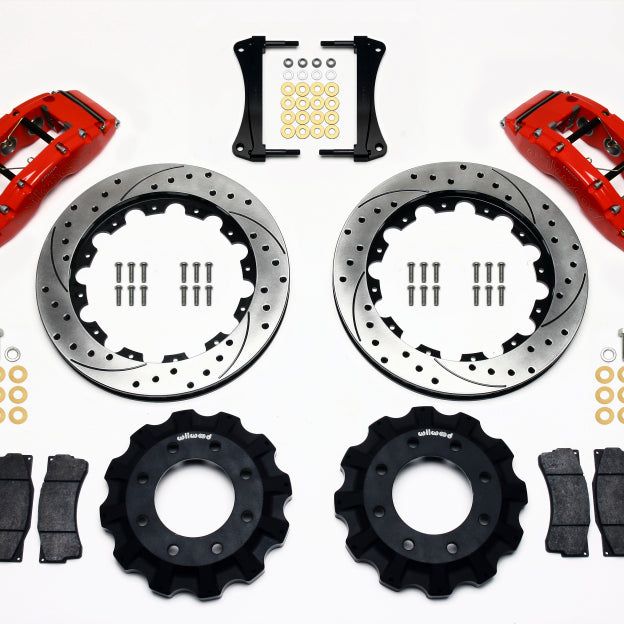 Wilwood TC6R Front Kit 16.00in Drilled Red 1999-2014 GM Truck/SUV 1500-Big Brake Kits-Wilwood-WIL140-8992-DR-SMINKpower Performance Parts